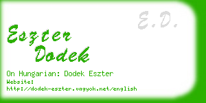 eszter dodek business card